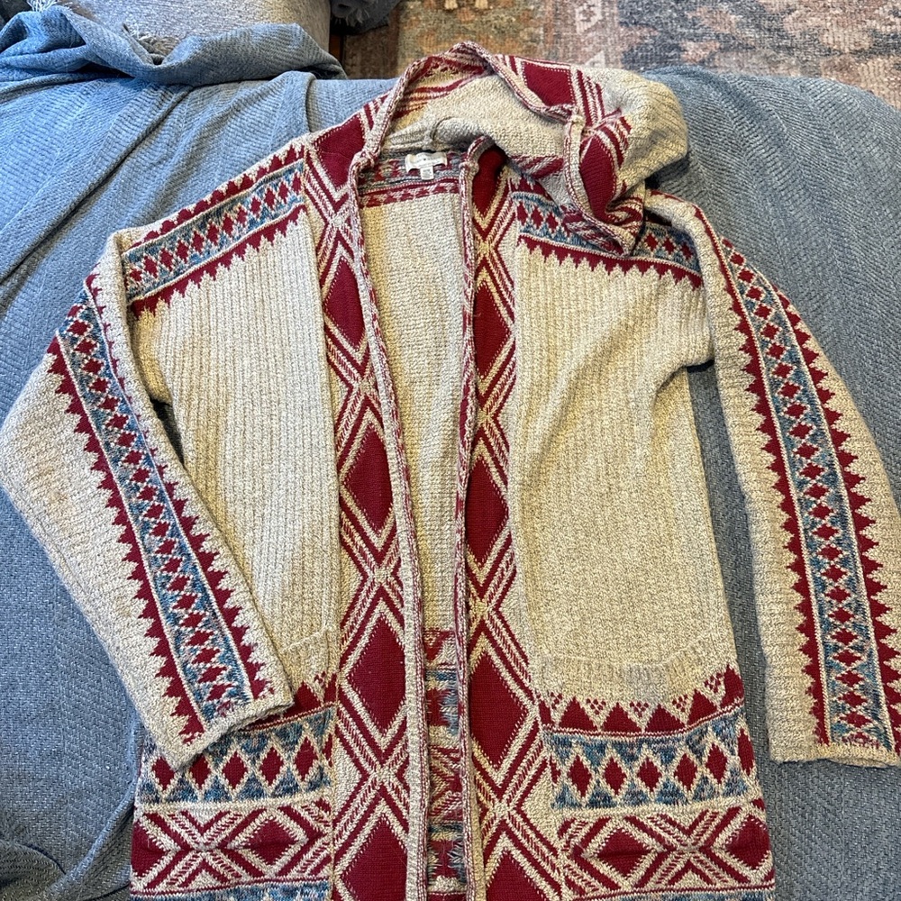 Lucky Brand Fair Isle Cardigan | M/L Excellent Condition